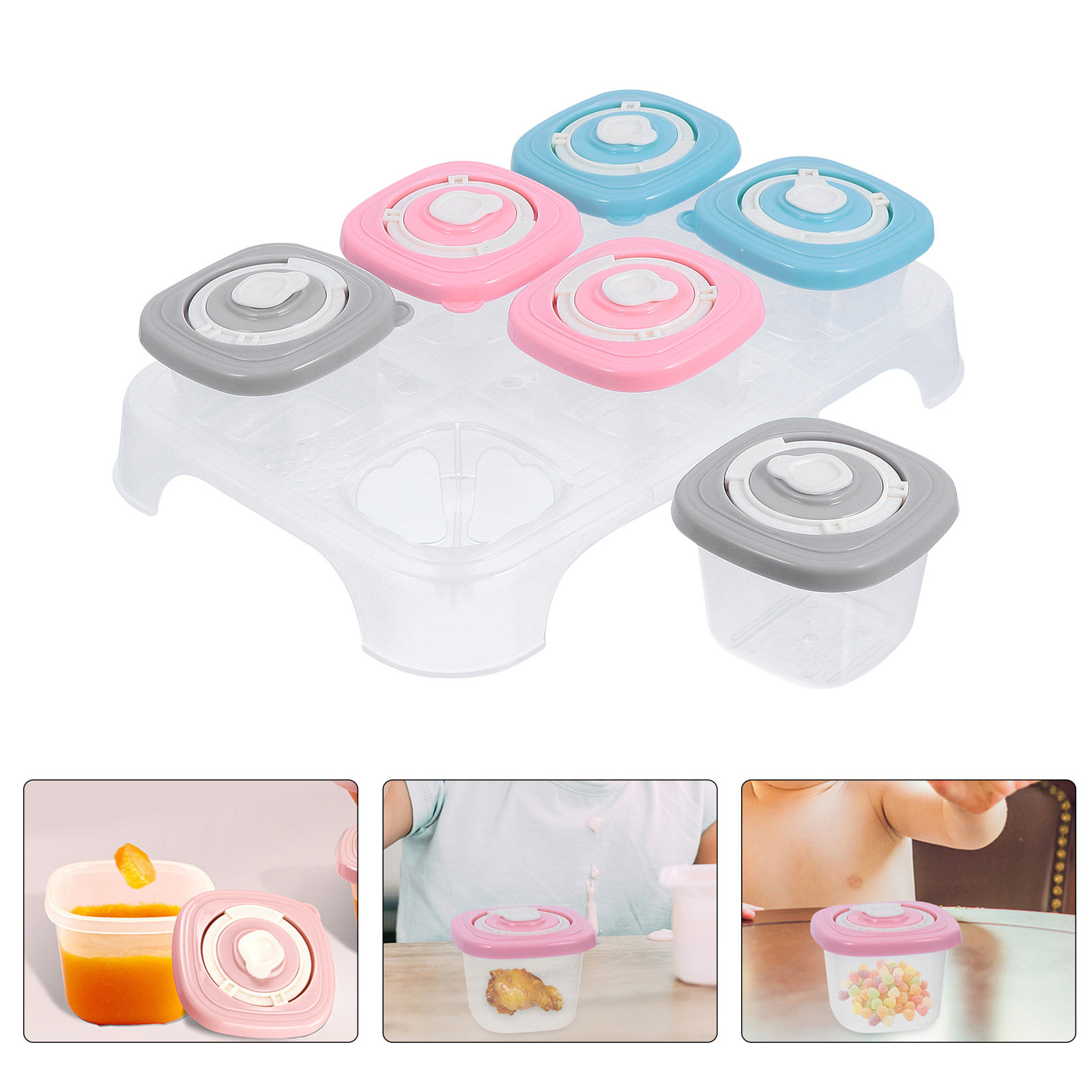 Baby Food Tray - 1Set Baby Food Storage Box Blocks