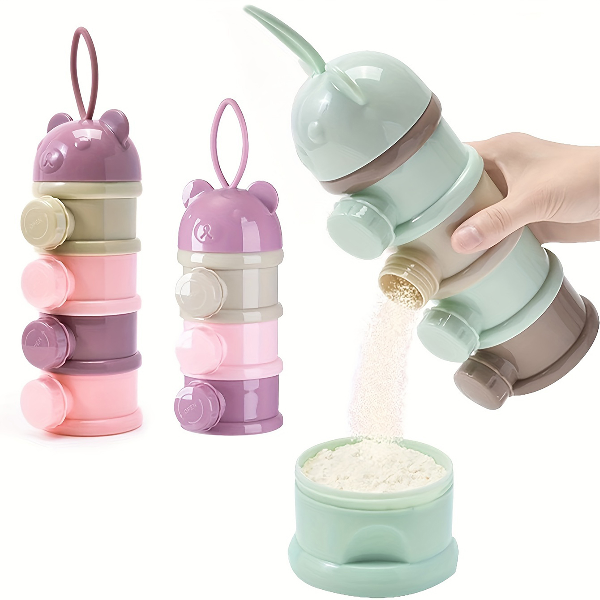 Baby Food Glass Jar - Large Capacity Baby Milk Powder Container