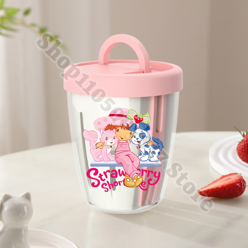 Baby Food Yogurt - Kids Portable Plastic Salad Cup Strawberry