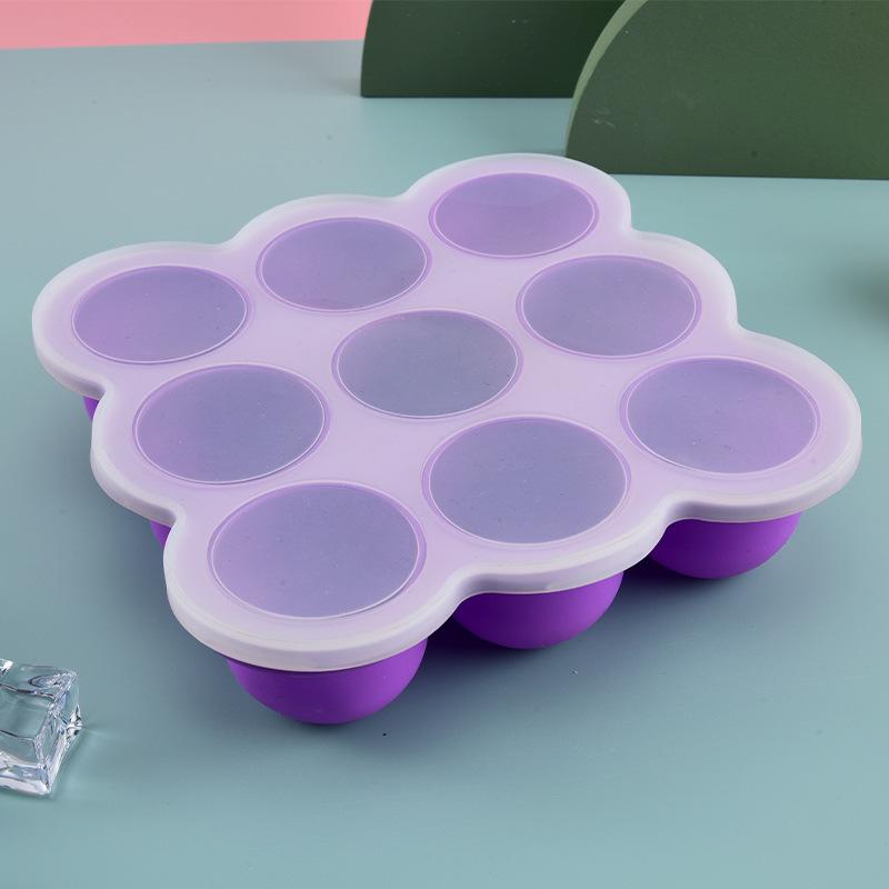 Baby Food Tray - Baby Food Silicone Container 9Grid Freezer