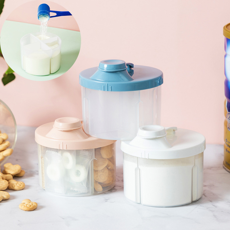 Baby Food Glass Jar - 4 Grid Portable Baby Food Storage