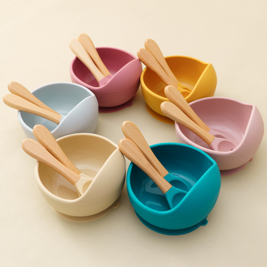 Baby Food Tray - Mamaplan 3PCS Baby Silicone Feeding Set
