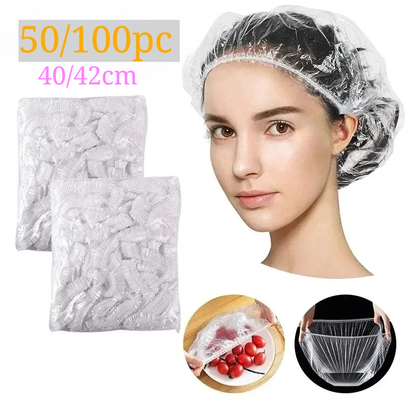 Baby Food Tray - 50/100Pcs 40/42cm Disposable children Shower Cap