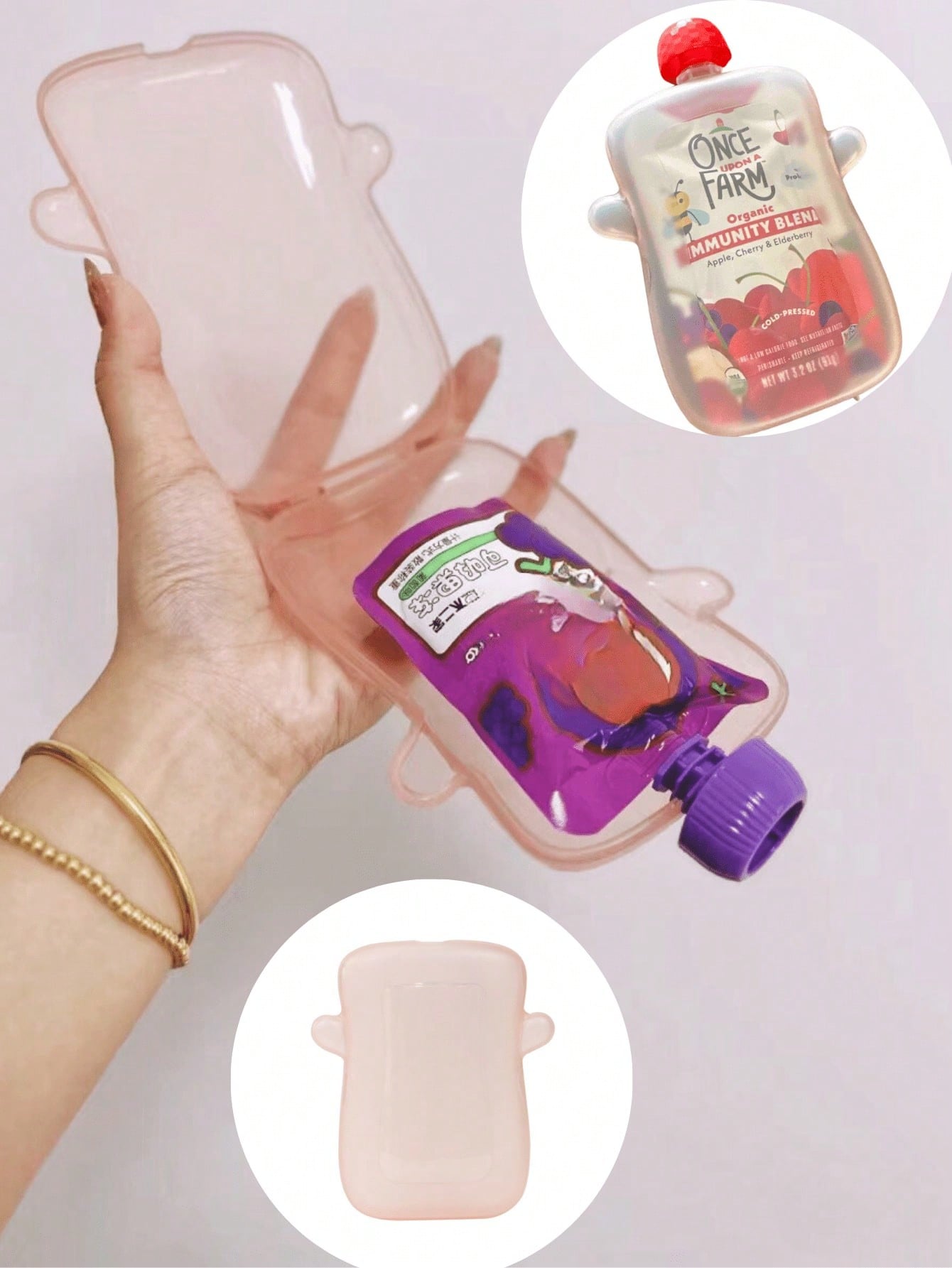 Baby Puree Pouch - Anti-Squeeze Fruit Puree Box and Suction