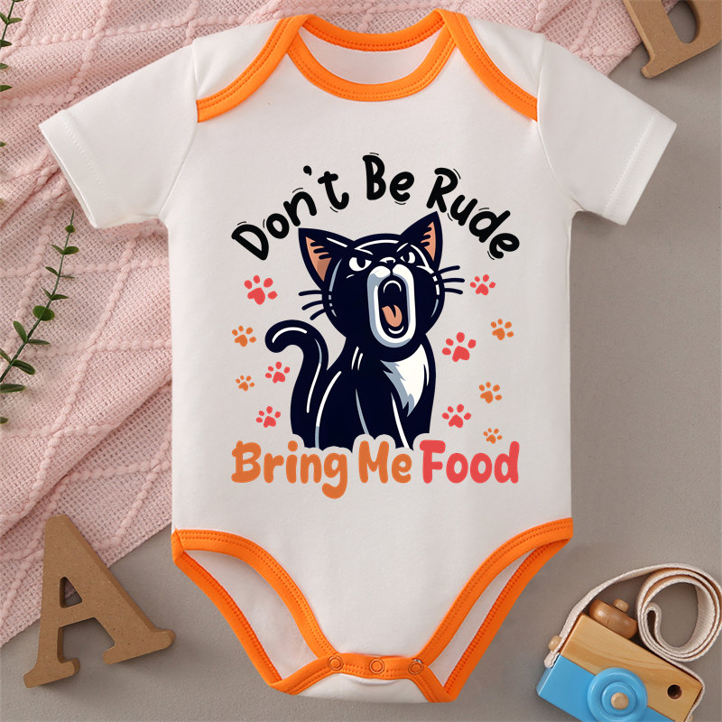 Baby Food Intake - 100% Cotton Onesie Don't Be Rude