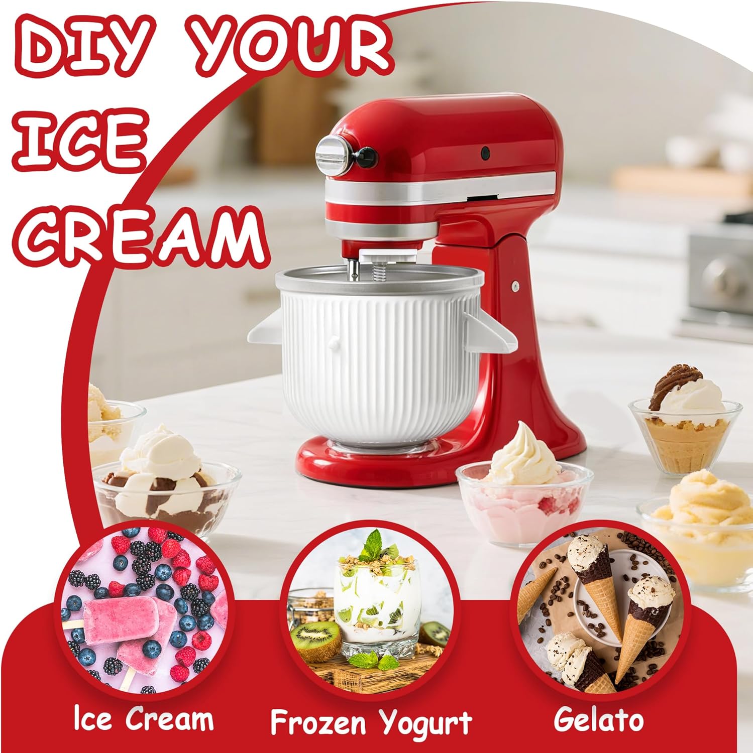 Ice Cream Maker Attachment for - Baby Food Yogurt recension och pris