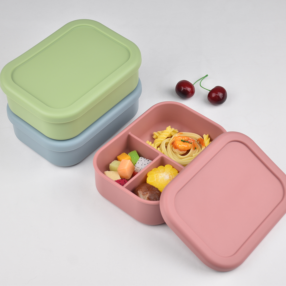 3-Compartment Food Grade Silic - Baby Food Glass Jar recension och pris