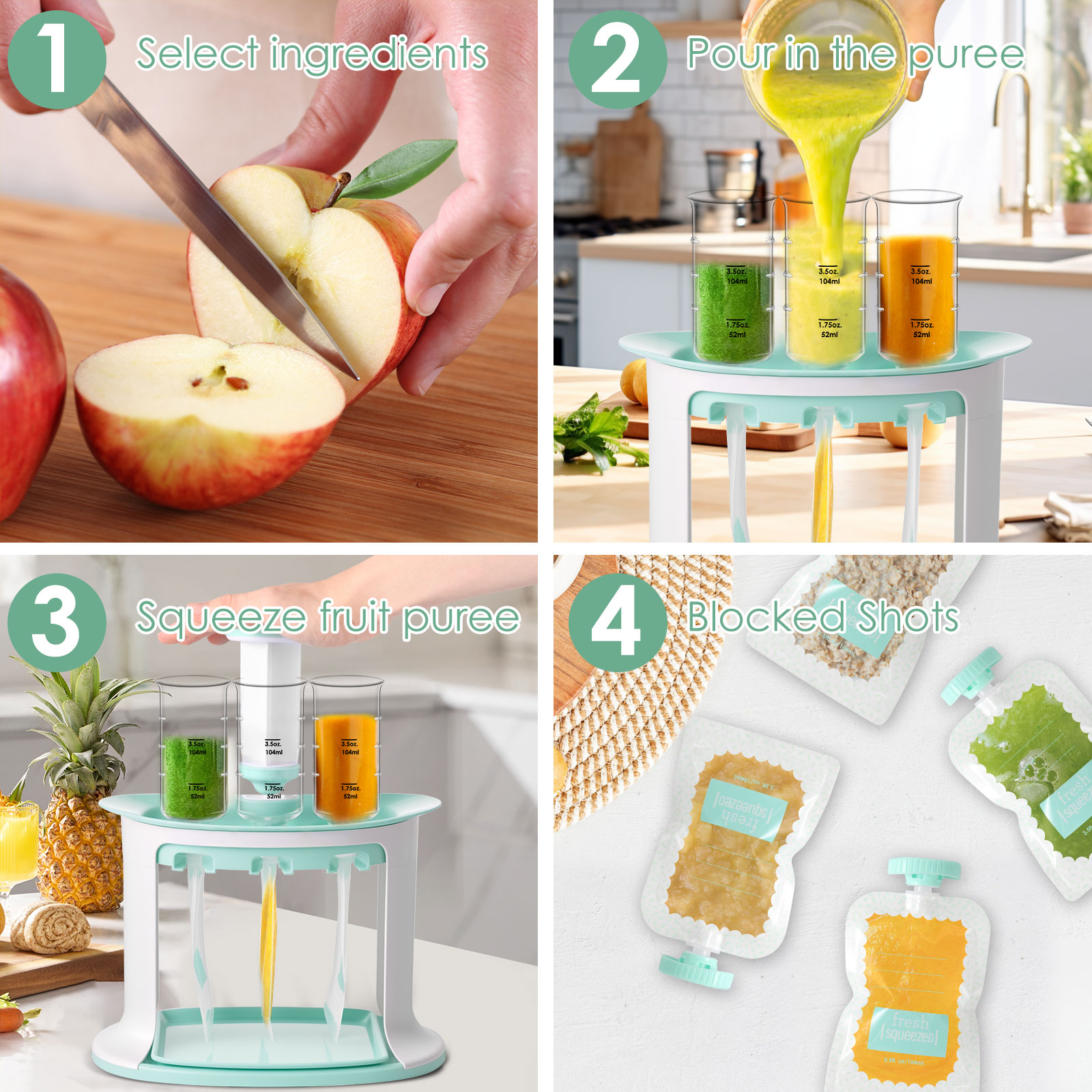 Squeeze Station for Baby Reusa - Baby Food Pouches 1 Year Old recension och pris