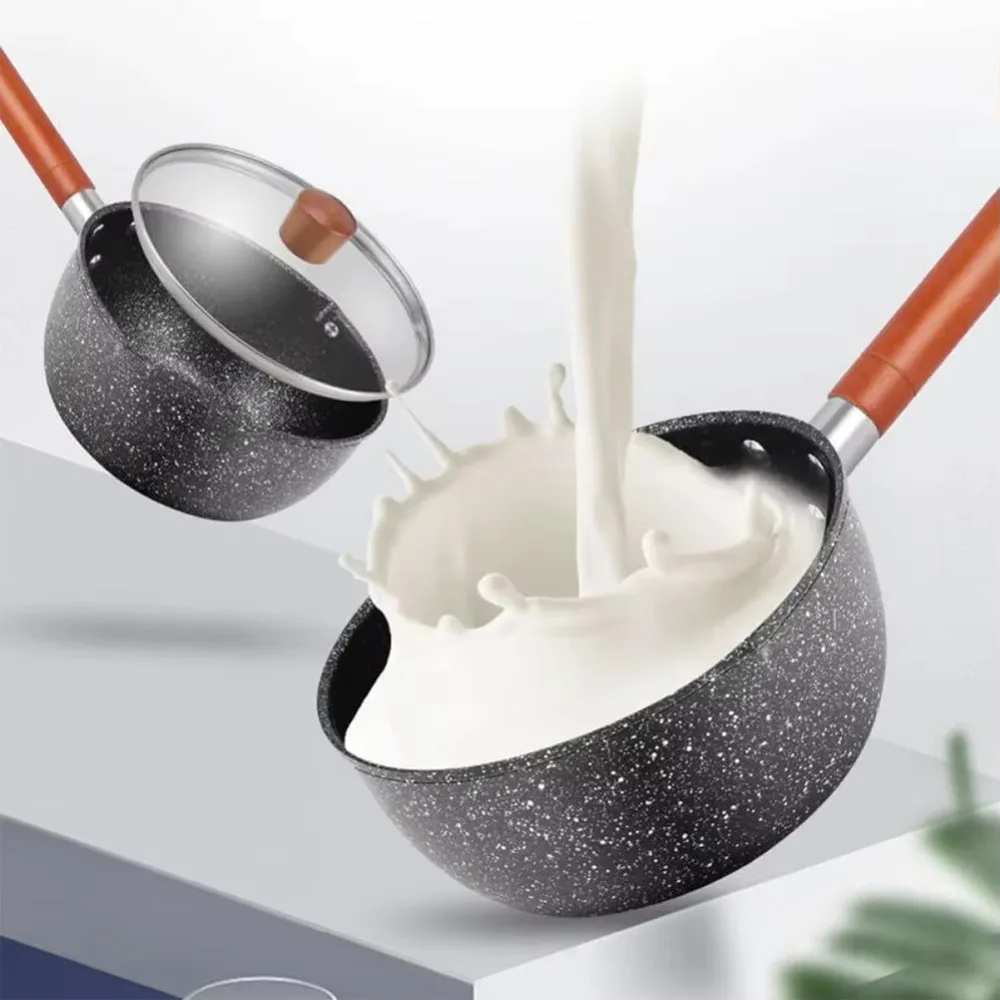 Non-Stick Milk Pot Wood Handle - Baby Food Japanese recension och pris