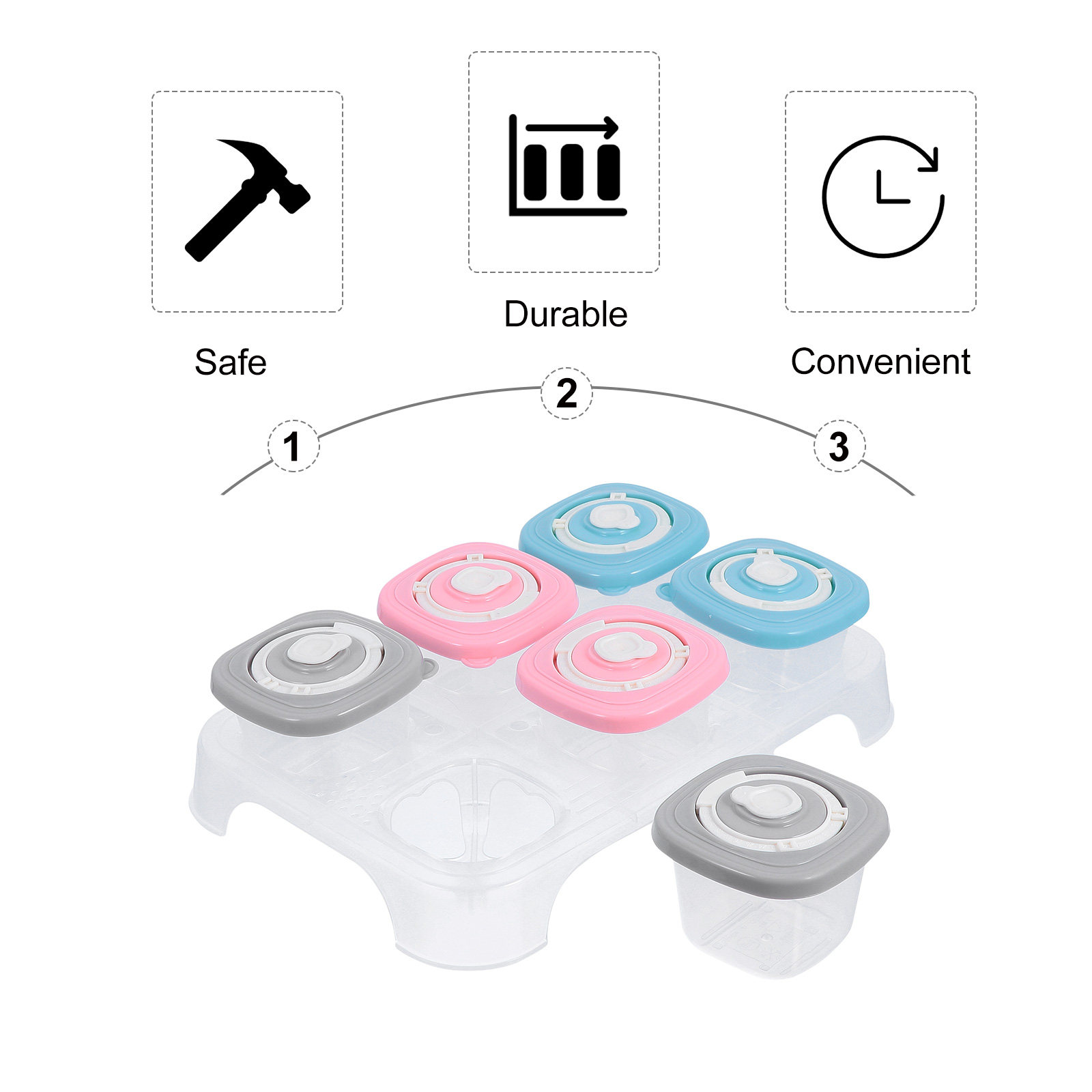1Set Baby Food Storage Box Blo - Baby Food Tray recension och pris