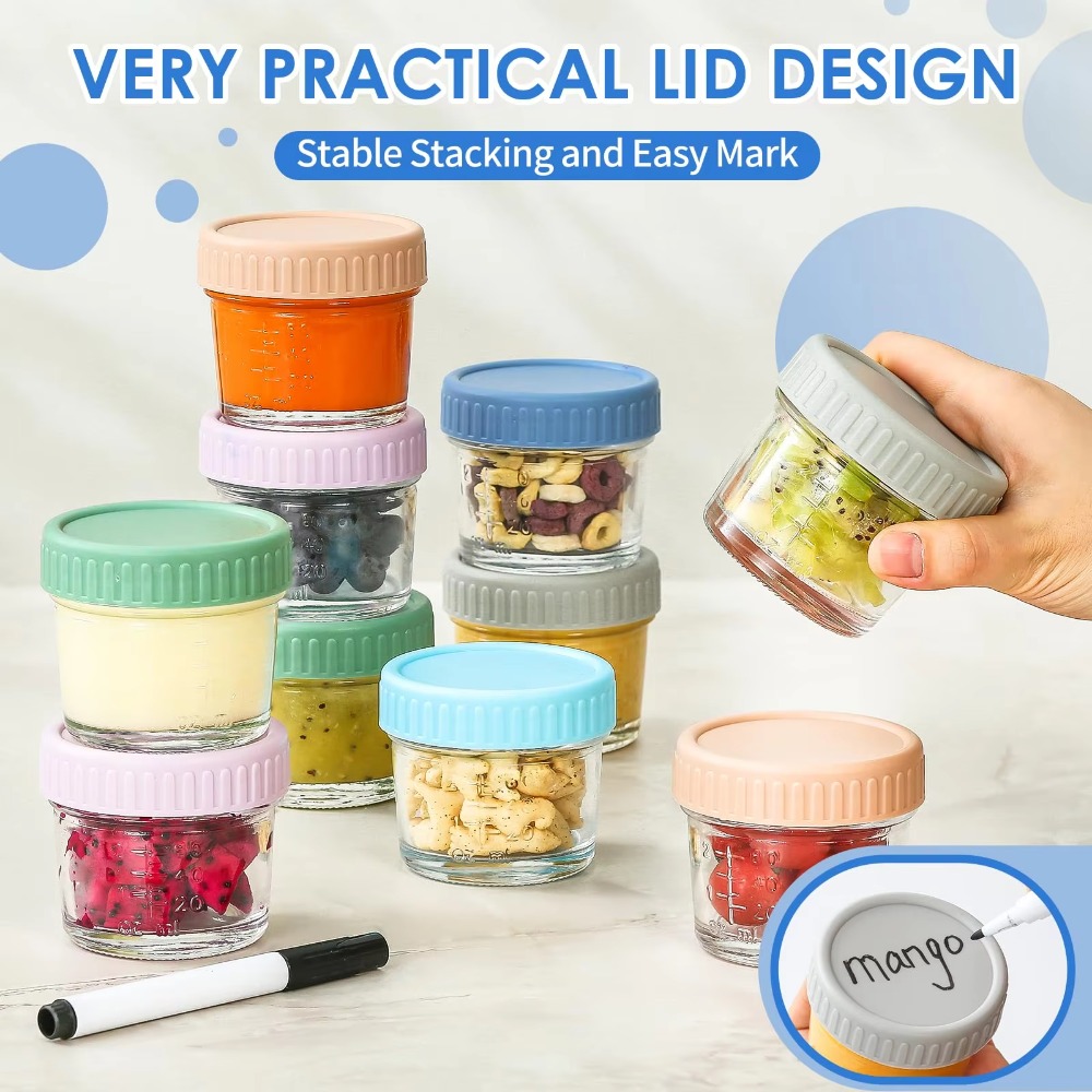 6pcs Mason Jar Glass Baby Food - Baby Food Glass Jar recension och pris