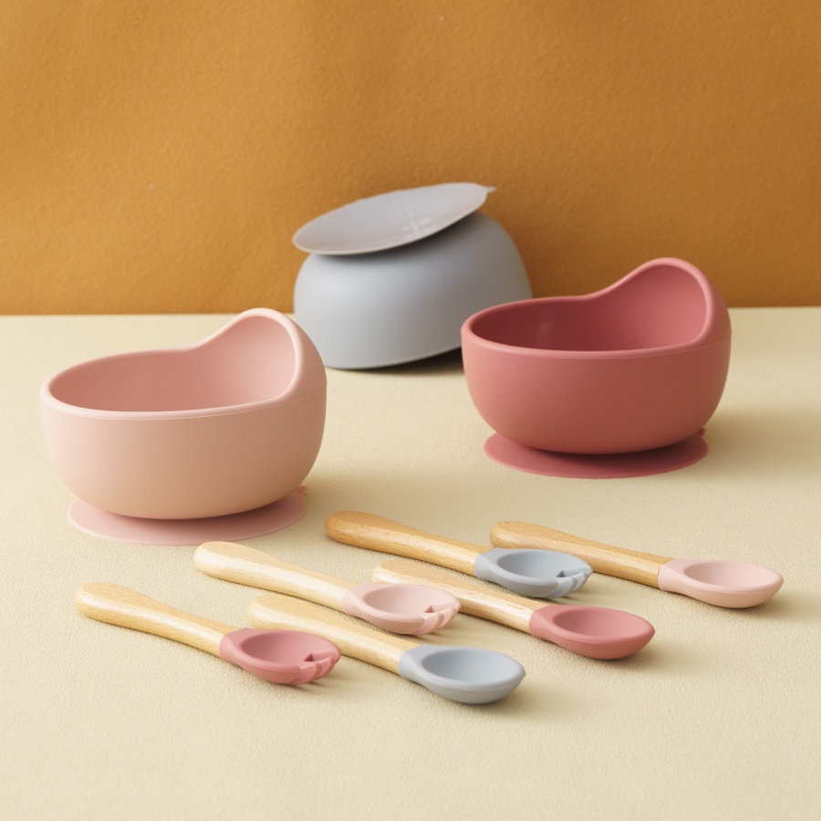 3Pcs Silicone Baby Feeding Bow - Baby Food Tray recension och pris