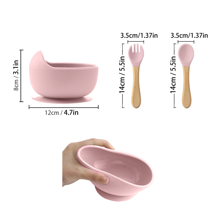 3Pcs Silicone Baby Feeding Bow - Baby Food Tray recension och pris