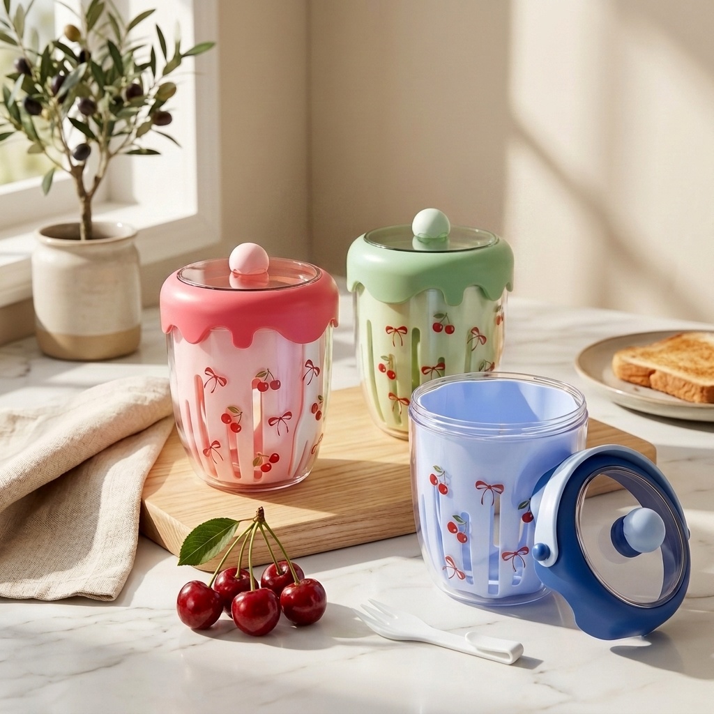 Portable Plastic Salad Oat Con - Baby Food Yogurt recension och pris