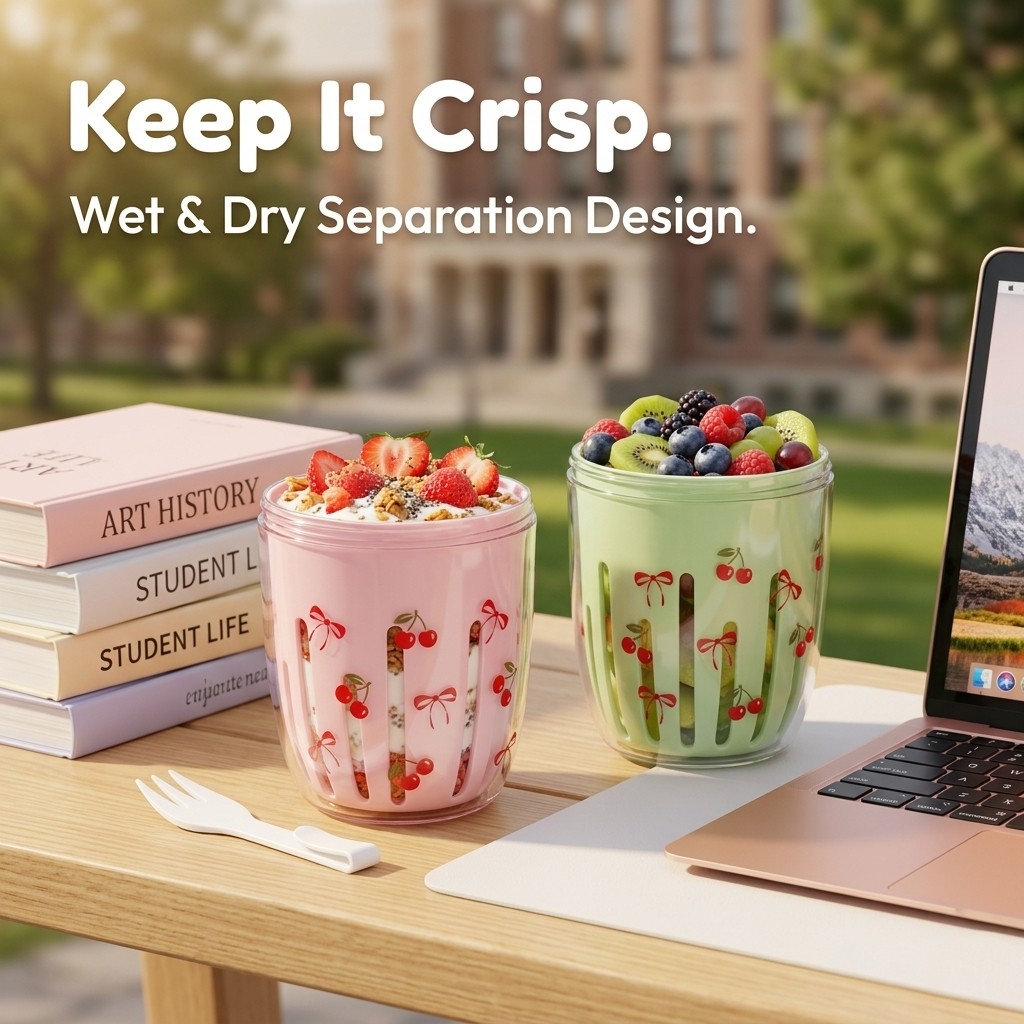 Portable Plastic Salad Oat Con - Baby Food Yogurt recension och pris