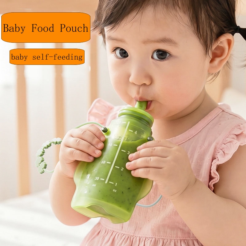BPA Free Silicone Fruit Puree  - Baby Food Pouches 1 Year Old recension och pris