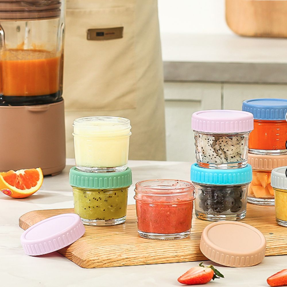 6pcs Multipurpose Glass Baby F - Baby Food Glass Jar recension och pris