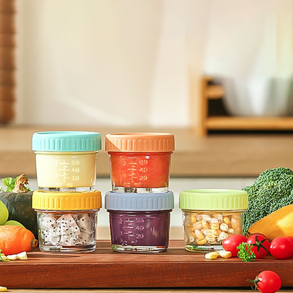 6pcs Glass Baby Food Jar Reusa - Baby Food Glass Jar recension och pris