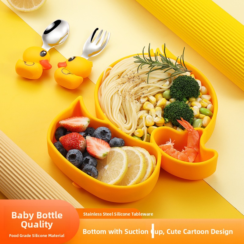 Yellow Duck Silicone Stainless - Baby Food Apron recension och pris