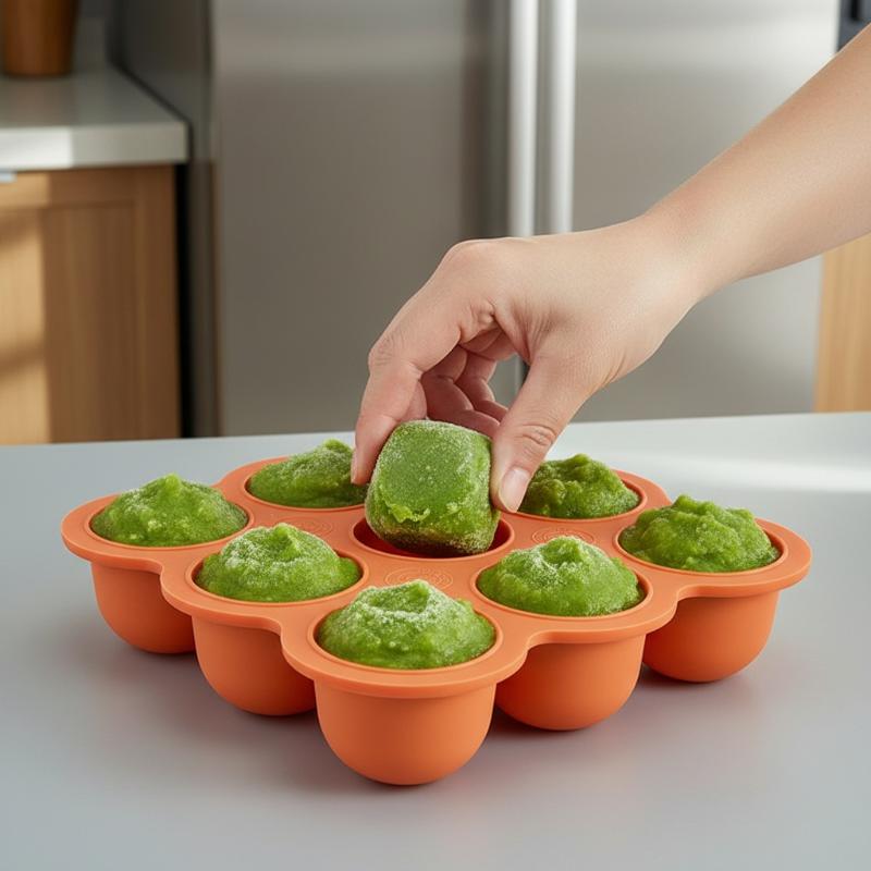 Baby Food Silicone Container 9 - Baby Food Tray recension och pris