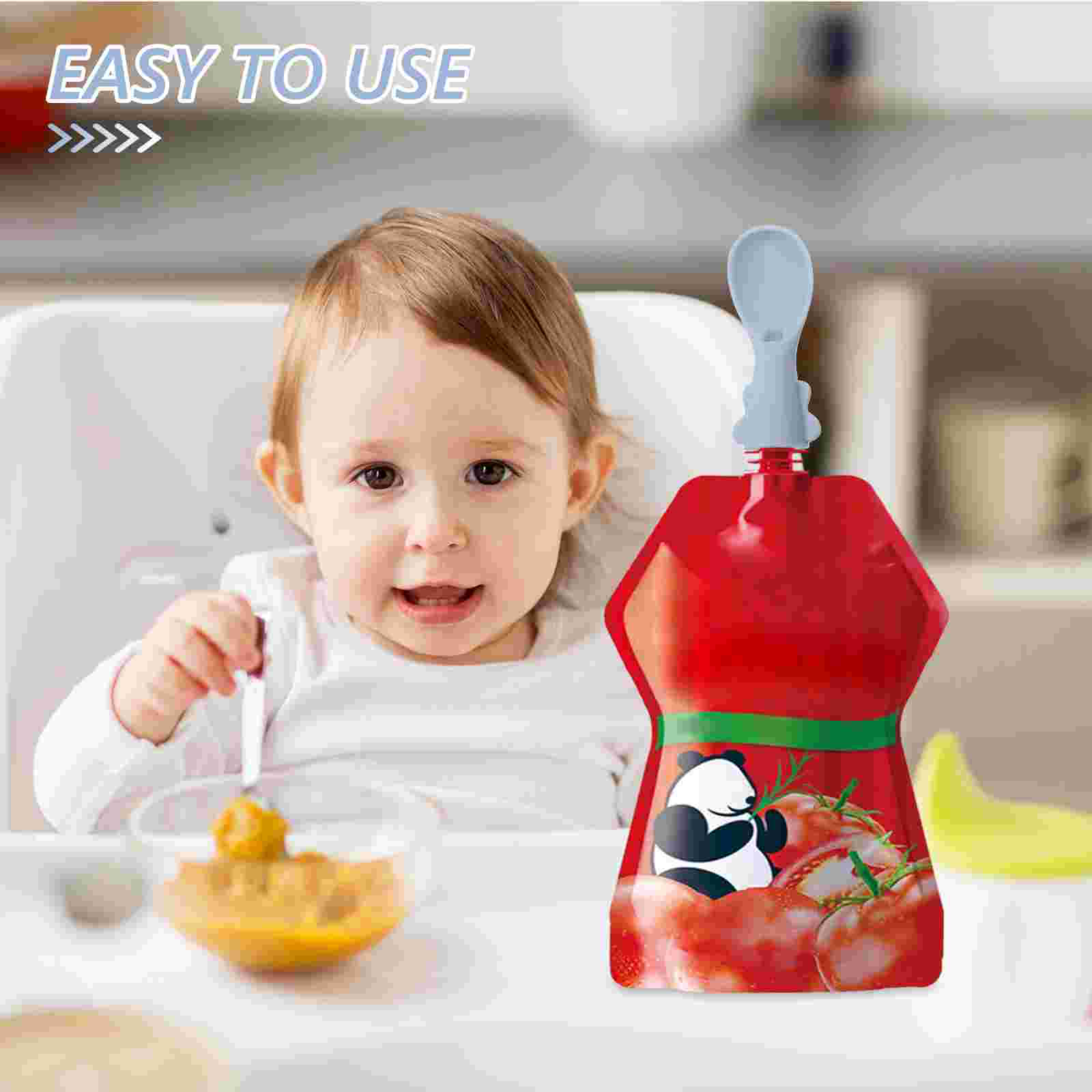 4 Pcs Baby Bag Spoon Set Spoon - Baby Food Pouches 1 Year Old recension och pris