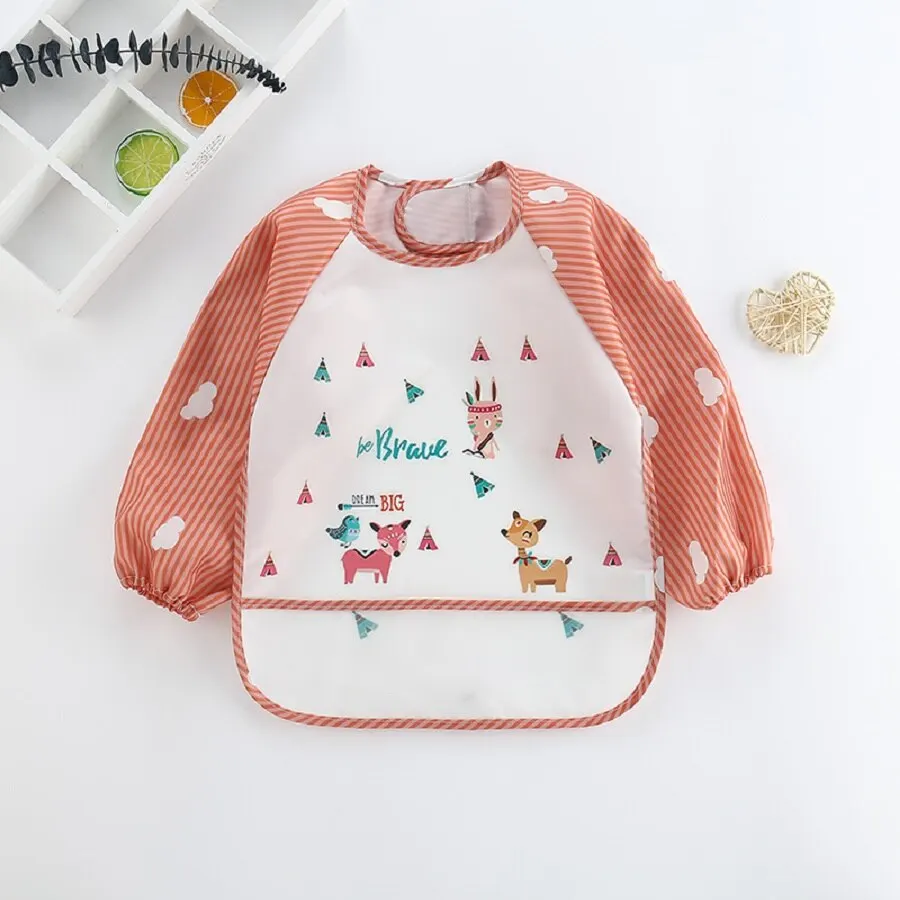 For1-3Year Baby Long Sleeve Sc - Baby Food Apron recension och pris