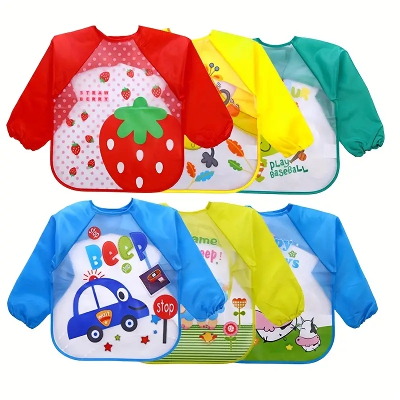 Waterproof EVA Full Sleeve Bab - Baby Food Apron recension och pris