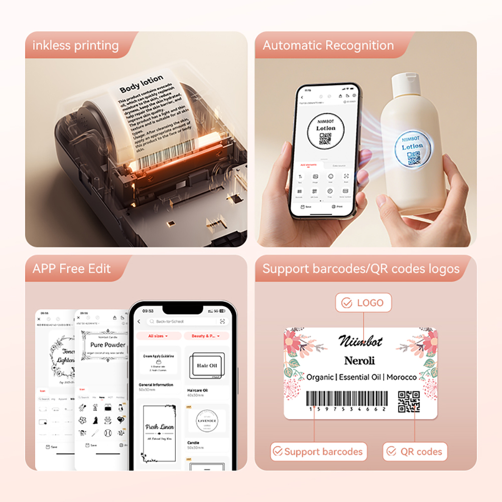 Niimbot B1 Portable Cosmetics  - Baby Food Label recension och pris