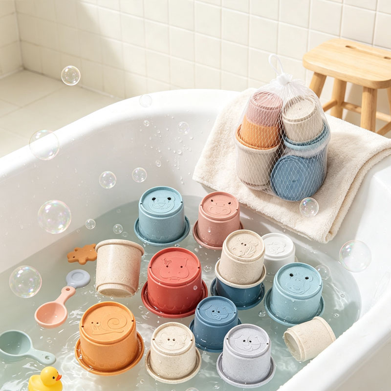 Baby Bath Toys Colorful Stacki - Baby Food Nestum recension och pris