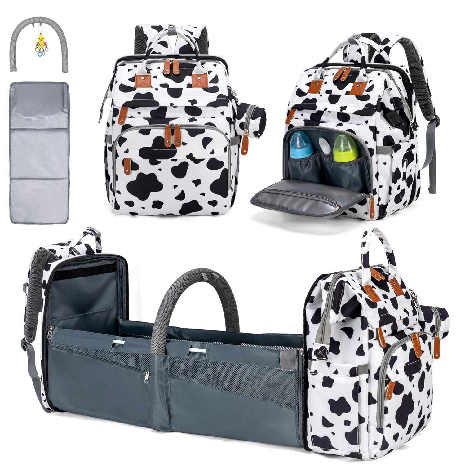 KABAQOO Diaper Bag Backpack wi - Baby Puree Pouch recension och pris
