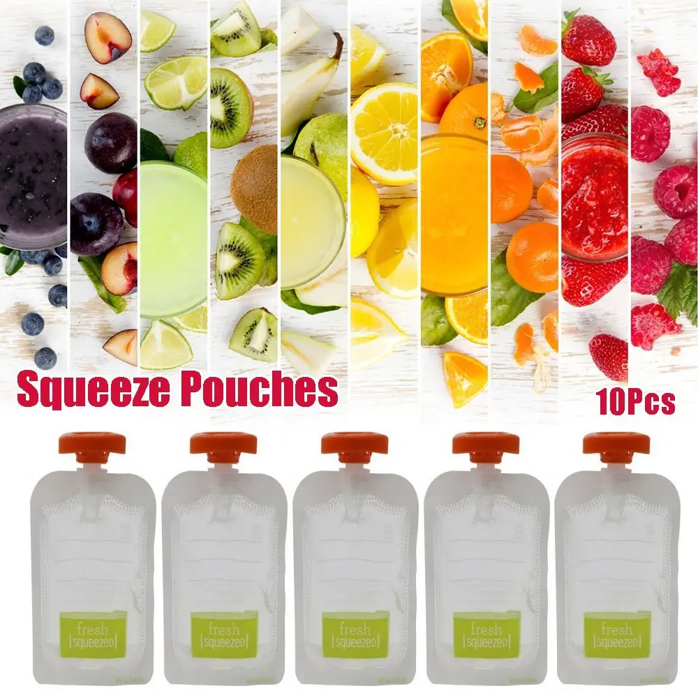 10Pcs Reusable Complementary F - Baby Food Pouches 1 Year Old recension och pris