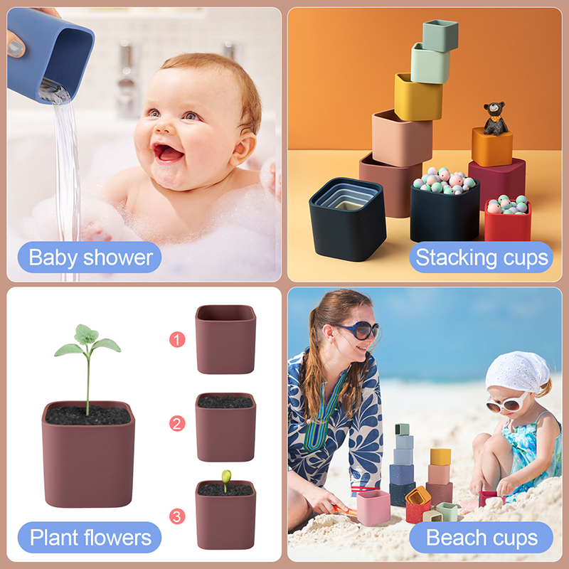 1set Baby Silicone Stacking Cu - Baby Food Nestum recension och pris