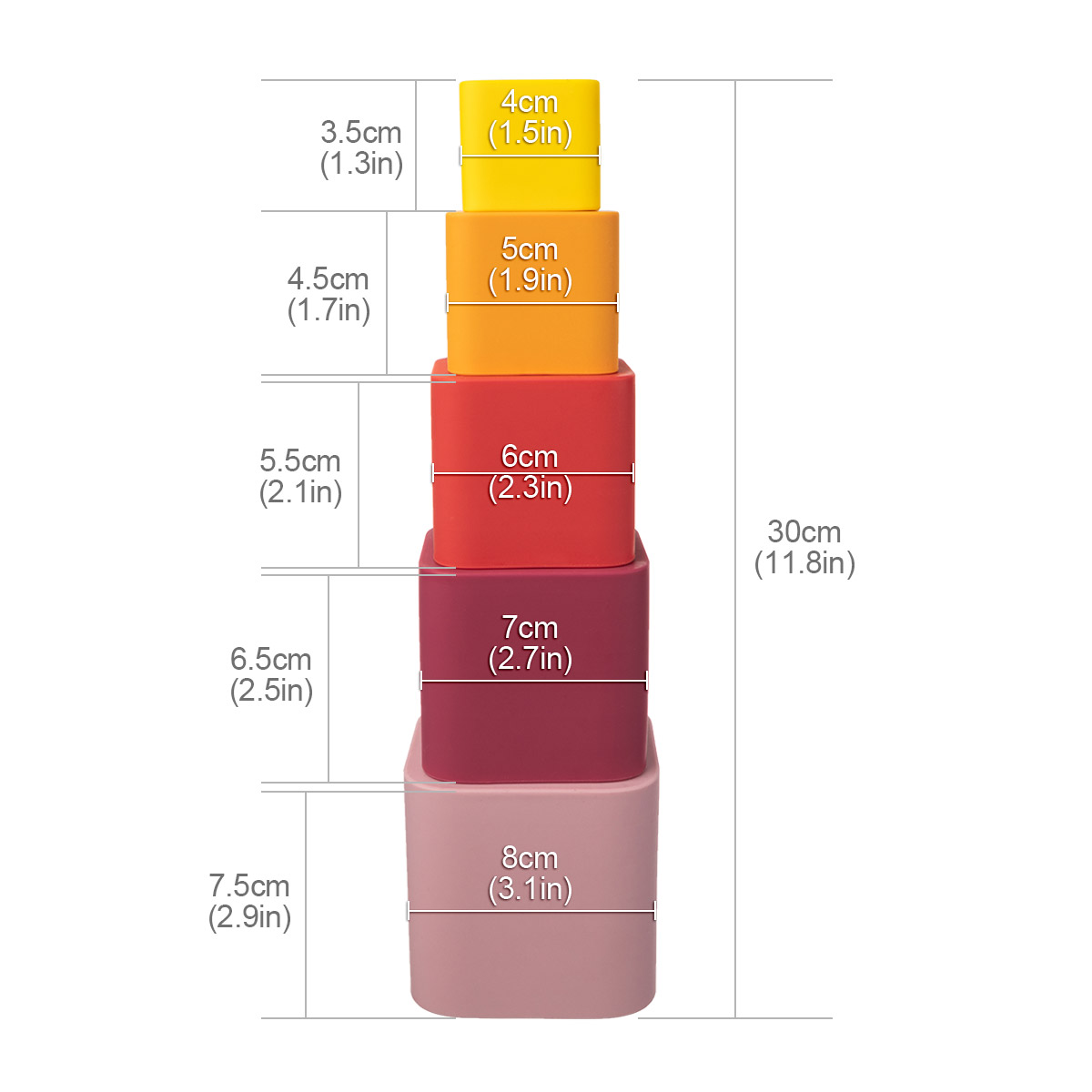1set Baby Silicone Stacking Cu - Baby Food Nestum recension och pris